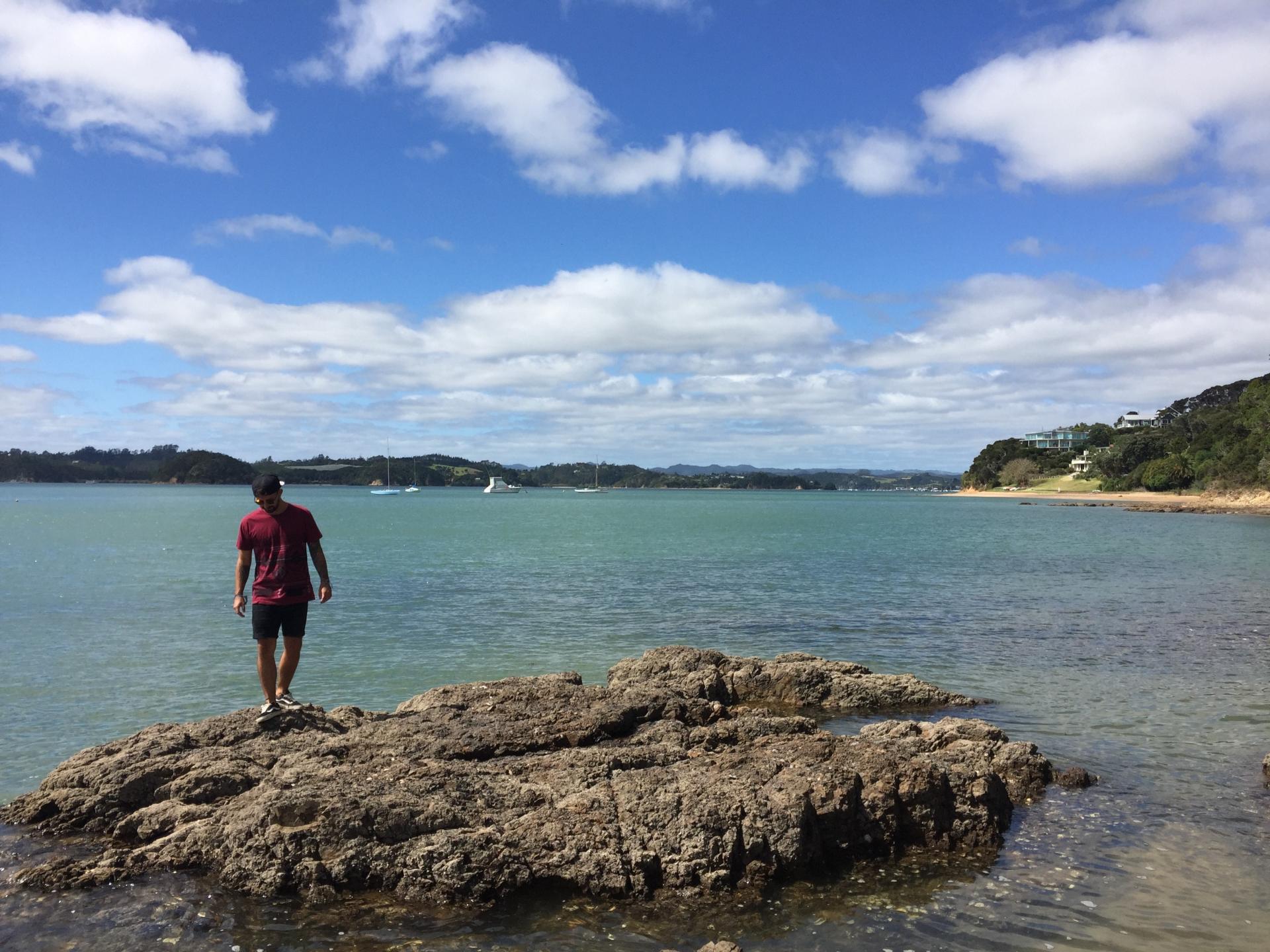 Shaun voor de Australische zee